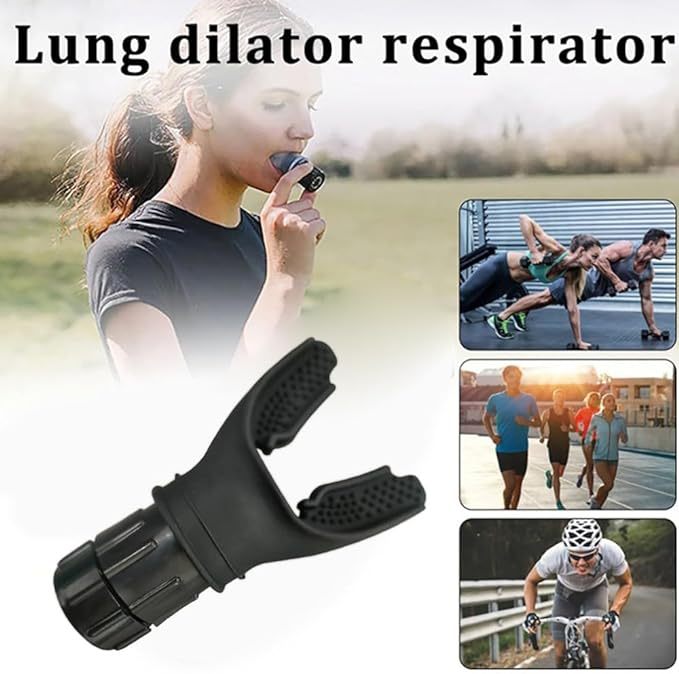 Breathing Trainer Respirator Fitness Equipment Exercise Lung Face Mouthpiece