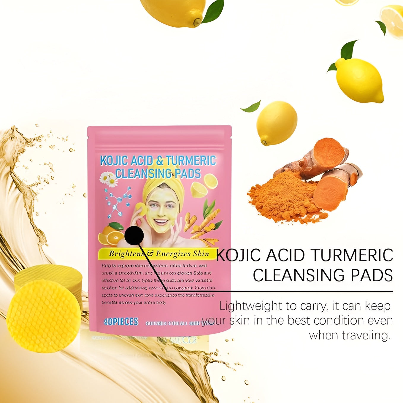 Kojic Acid & Turmeric Cleansing Pads (Original)