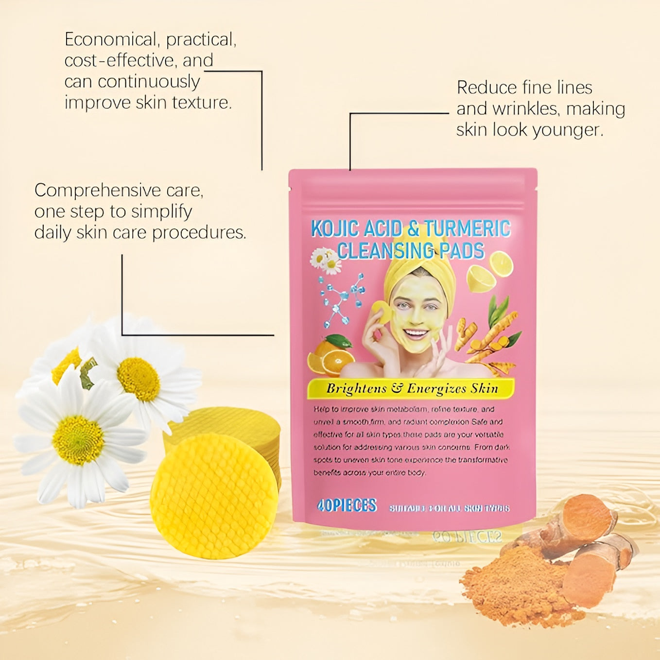 Kojic Acid & Turmeric Cleansing Pads (Original)